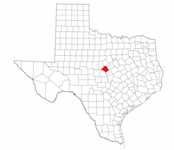 Mills County Texas - Location Map