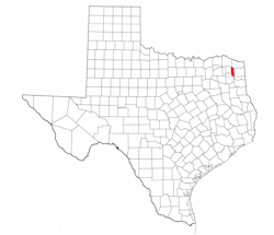 Morris County Texas - Location Map