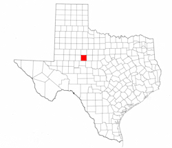 Nolan County Texas - Location Map