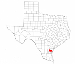 Nueces County Texas - Location Map