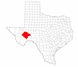 Pecos County Texas - Location Map