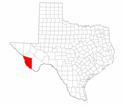 Presidio County Texas - Location Map