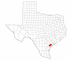 Refugio County Texas - Location Map