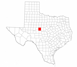 Runnels County Texas - Location Map