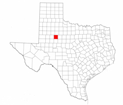 Scurry County Texas - Location Map