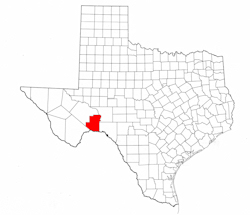 Terrell County Texas - Location Map