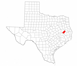 Trinity County Texas - Location Map