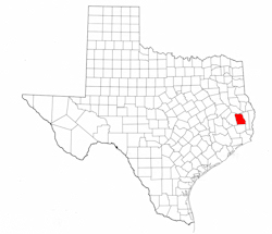 Tyler County Texas - Location Map