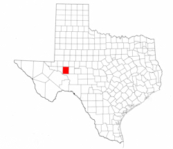 Upton County Texas - Location Map