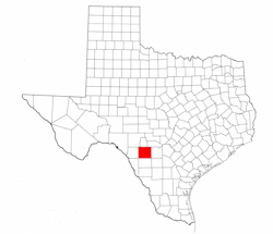 Uvalde County Texas - Location Map