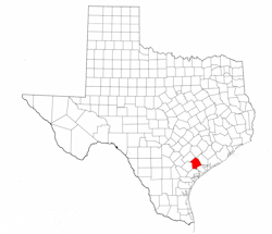 Victoria County Texas - Location Map