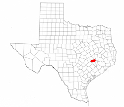 Washington County Texas - Location Map