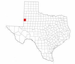 Yoakum County Texas - Location Map