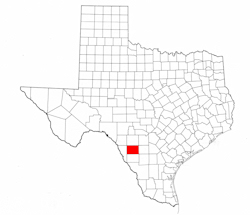 Zavala County Texas - Location Map