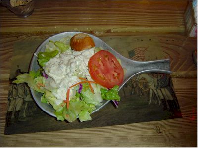 Dinner Salad with Bleu Cheese dressing (No Raaanch)