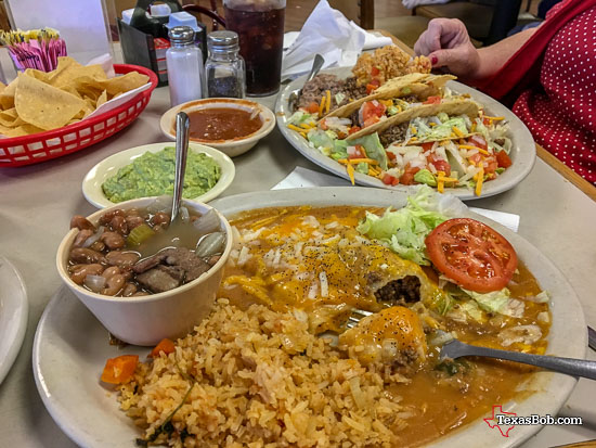 A Three Taco plate and Mexican combination plate