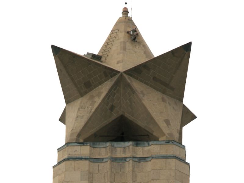 The star atop the Monument, which symbolizes the Lone Star State
