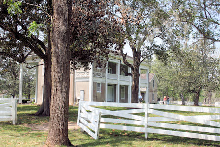 View of the Varner-Hogg Plantation House from the back corner