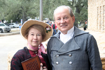 Couple in period dress
