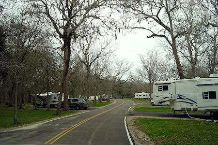 Winter Campground (February) Green Grass and 
		Moderate Temperatures