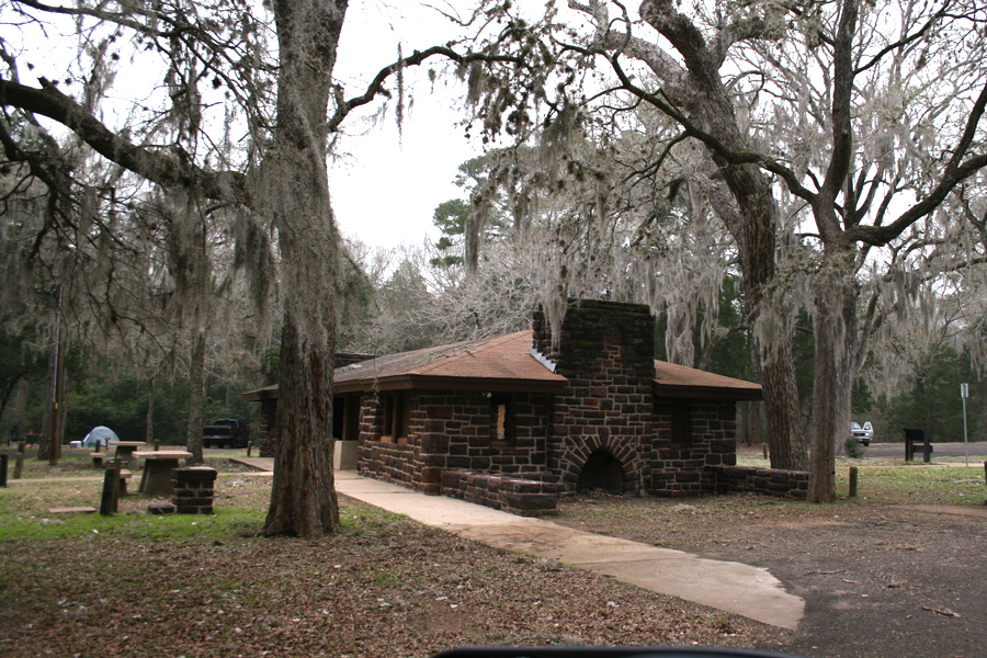 This cabin and other facilities were constructed by the Civilian Conservation Corps in the 1930s.