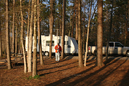 Heavily wooded RV Campsites