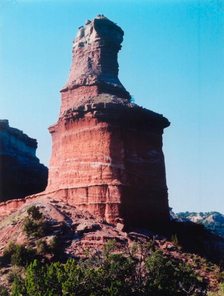 The "Light House", the feature rock formation 
			at Palo Duro Canyon -Palo Duro Canyon, Texas