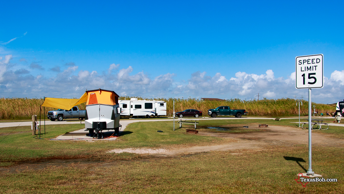 The RV campground has back ins and pull through sites that appear level