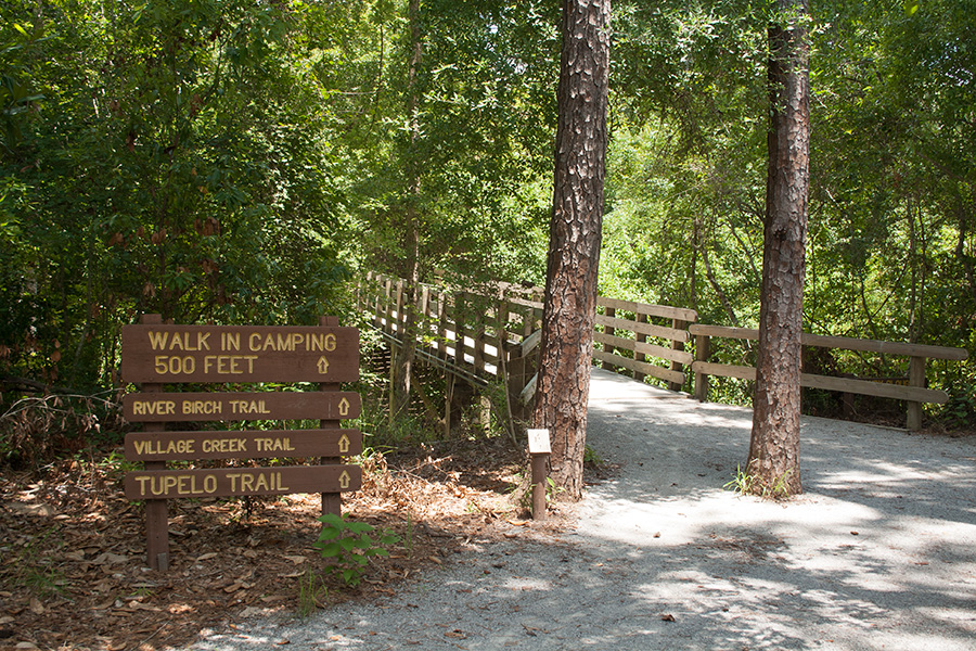 There are about 8 miles of hiking / biking trails in the park