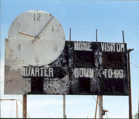 Football Field Scoreboard and Clock