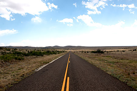 Straight West Texas Road