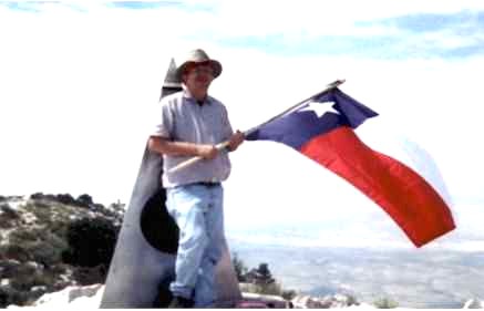 Texas Bob at the peak of the Guadelupe.