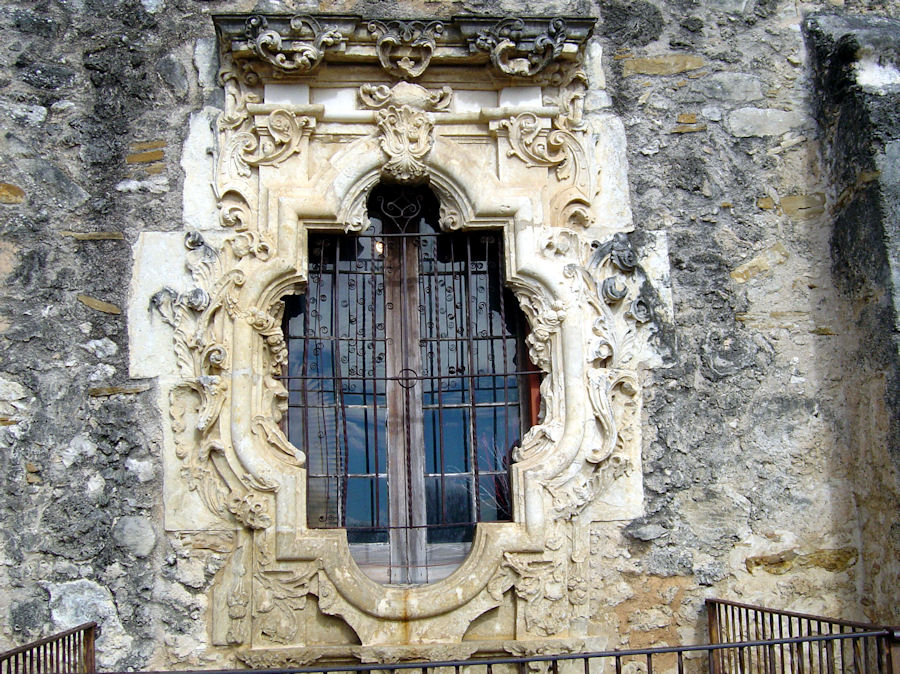 Famous "Rose Window" of the San José Mission