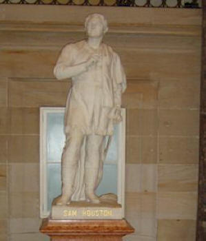 Sam Houston Marble by Elisabet Ney. Given in 
			1905; located in National Statuary Hall.